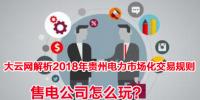 2018年貴州電力市場(chǎng)化交易規(guī)則解析 <font color=