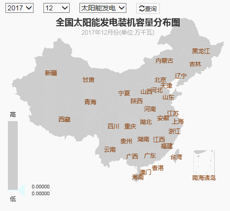 2017年全國電力發(fā)電，電力裝機(jī)版圖