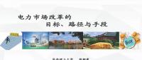 電力市場(chǎng)改革的目標(biāo)、路徑與手段
