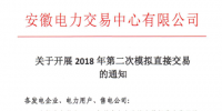 《關(guān)于開(kāi)展2018年第二次模擬直接交易的通知》