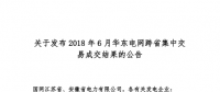 華東電網(wǎng)跨省電能交易結果