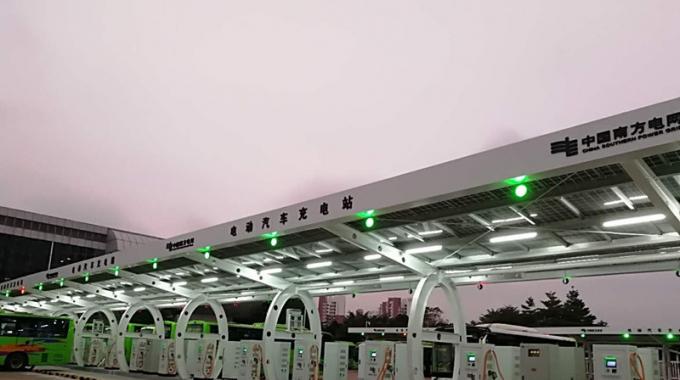 佛山供電局2017年在高明區(qū)客運站建設(shè)了100條充電樁