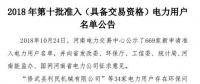 公示669家僅通過234家！河南2018年第十批準(zhǔn)入（具備交易資格）電力用戶名單