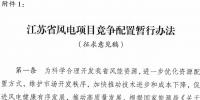 江蘇省重磅印發(fā)風電項目競爭配置暫行辦法！