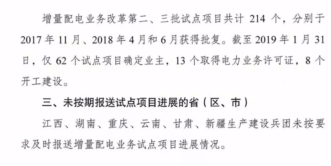 增量配電項(xiàng)目進(jìn)展情況通報(bào)，第二、三批試點(diǎn)項(xiàng)目應(yīng)于5月底前確定業(yè)主